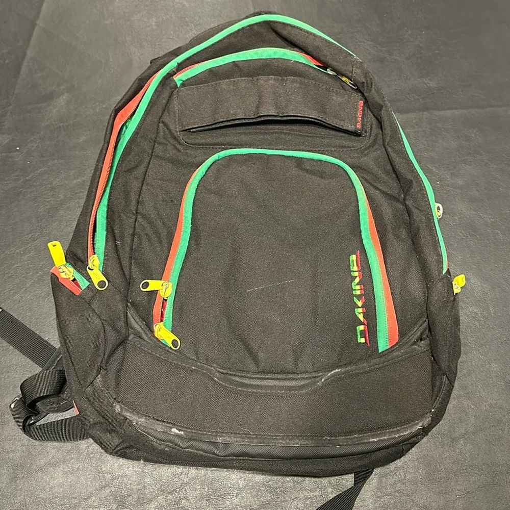 Y2K Dakine Go Go Backpack - Lime Green with Brown Trim Dakine Campus Backpack - Back-to-School Essential  main image 2